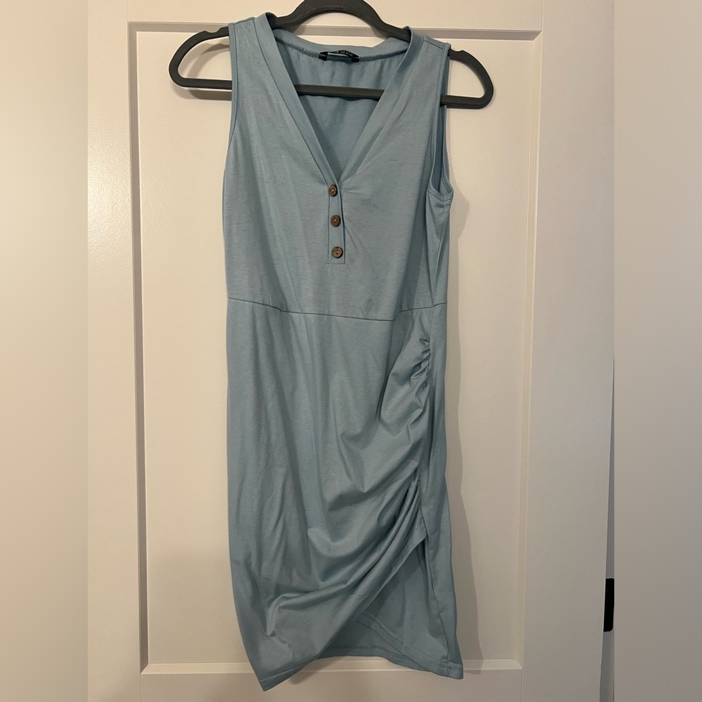 Blue maternity dress